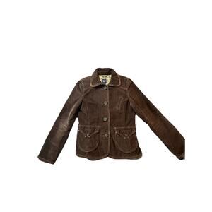 GAP Women’s Brown Corduroy Blazer Jacket – Size 6 Y2K Preppy Causal
